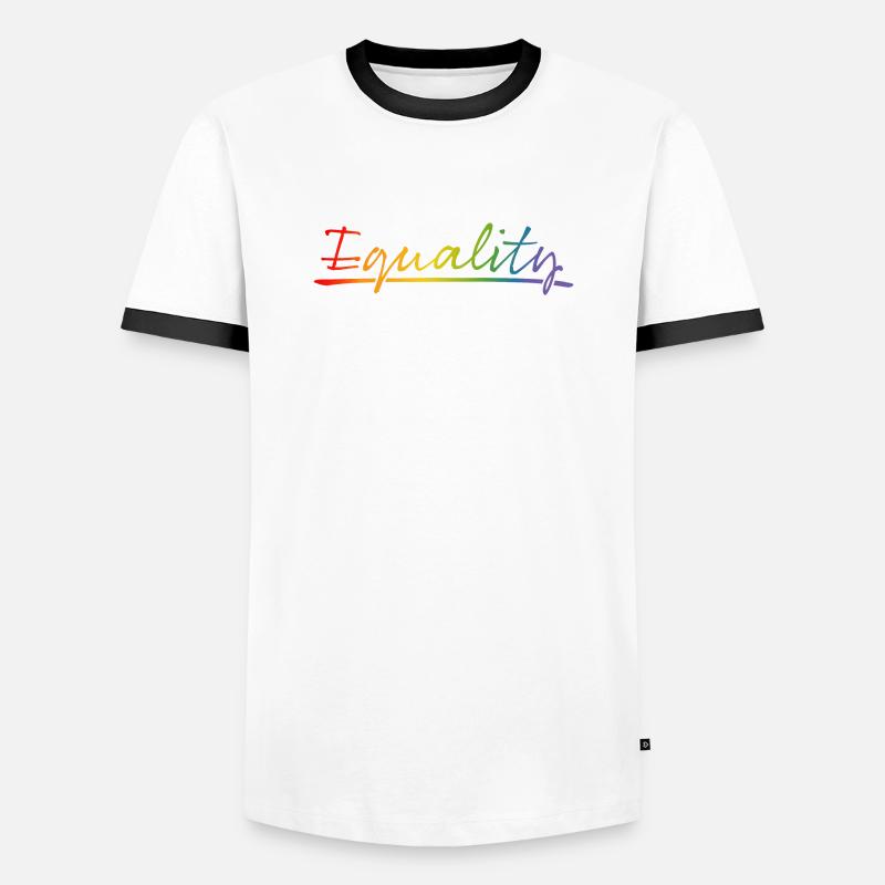 Pride Equality - Men's Ringer Shirt - white/black