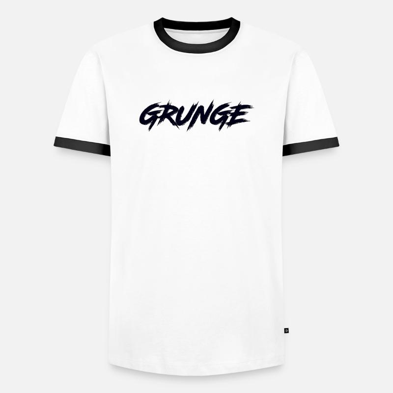 GRUNGE - Men's Ringer Shirt - white/black