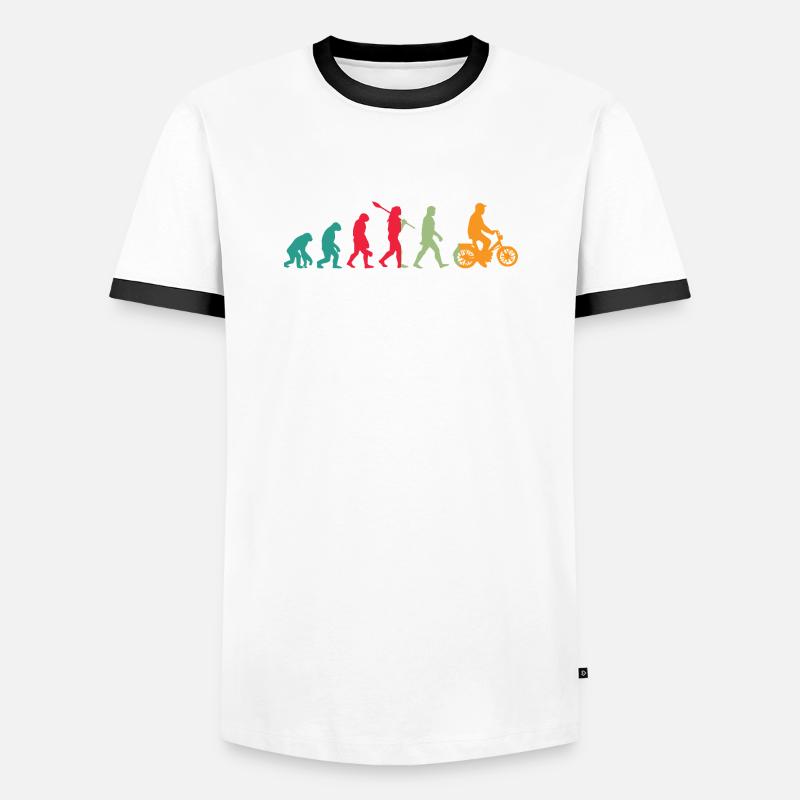 Mofa Evolution Moped - Men's Ringer Shirt - white/black