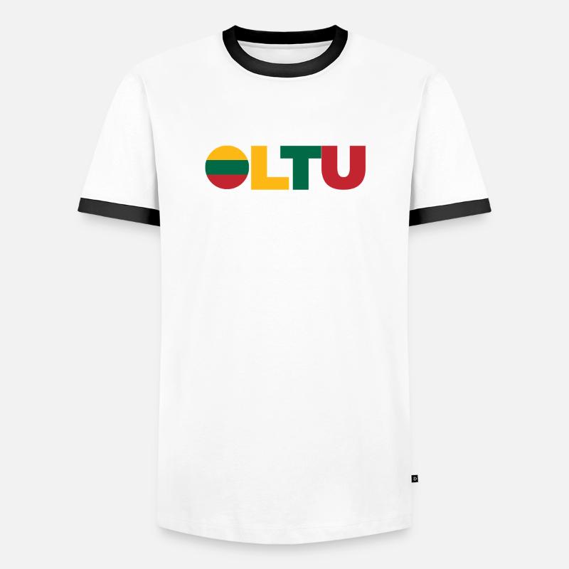 Lithuania - Men's Ringer Shirt - white/black
