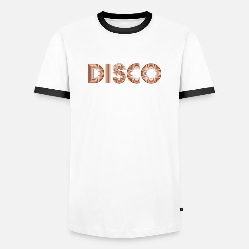 DISCO Tanzen Discokugel - Männer Kontrast-T-Shirt - Weiß/Schwarz