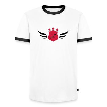Tiler Tiling Fliesenleger Carreleur Carrelage - Men's Ringer Shirt - white/black - Front - AI Model Female 172 light (172cm) & AI Model Male 178 dark (178cm)