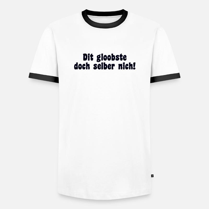 Berlin Dire Dialecte Rétro - T-shirt contrasté Homme - blanc/noir
