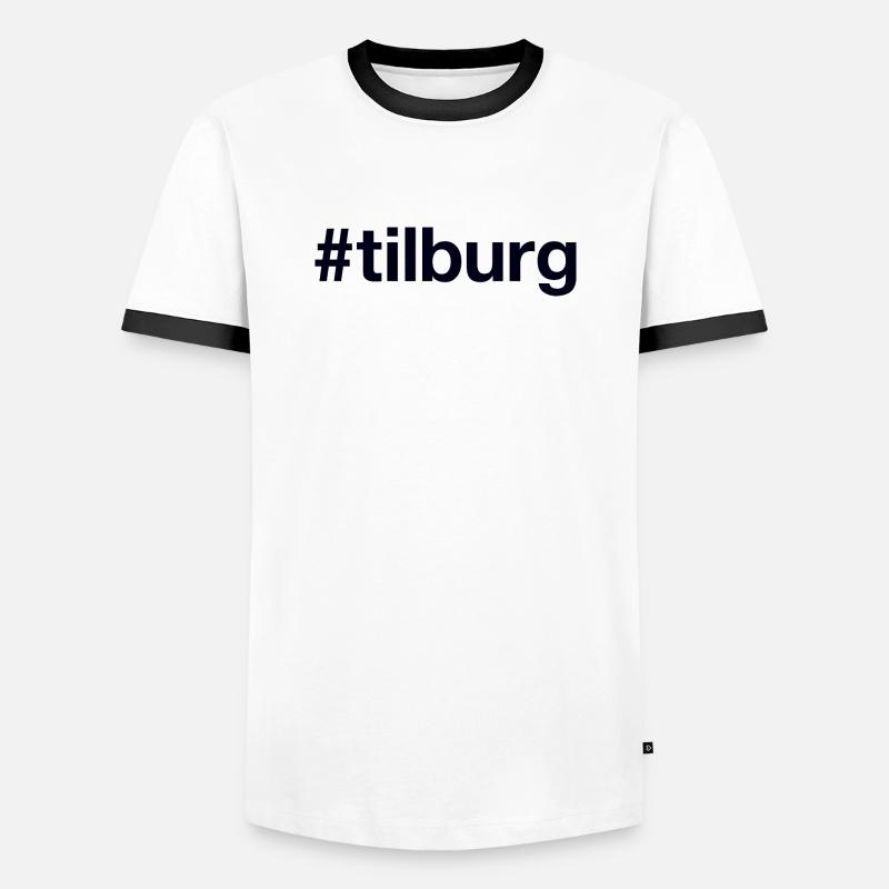 TILBURG, Netherlands, Netherlands - Men's Ringer Shirt - white/black