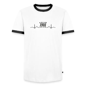 Cheerleader Cheer Mom Cheerleading - Männer Kontrast-T-Shirt - Weiß/Schwarz - Vorne - AI Model Female 172 light (172cm) & AI Model Male 178 dark (178cm)