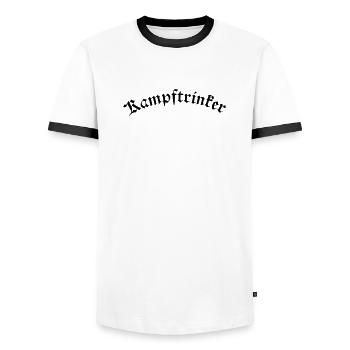 Kampftrinker - T-shirt contrasté Homme - blanc/noir - Devant - AI Model Female 172 light (172cm) & AI Model Male 178 dark (178cm)
