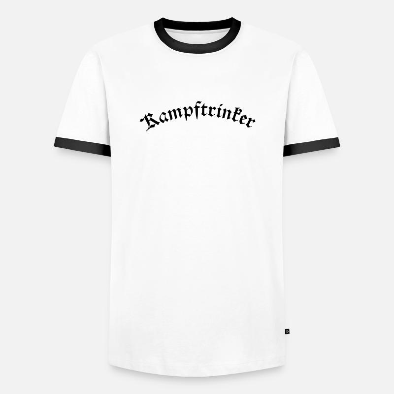 Kampftrinker - Männer Kontrast-T-Shirt - Weiß/Schwarz