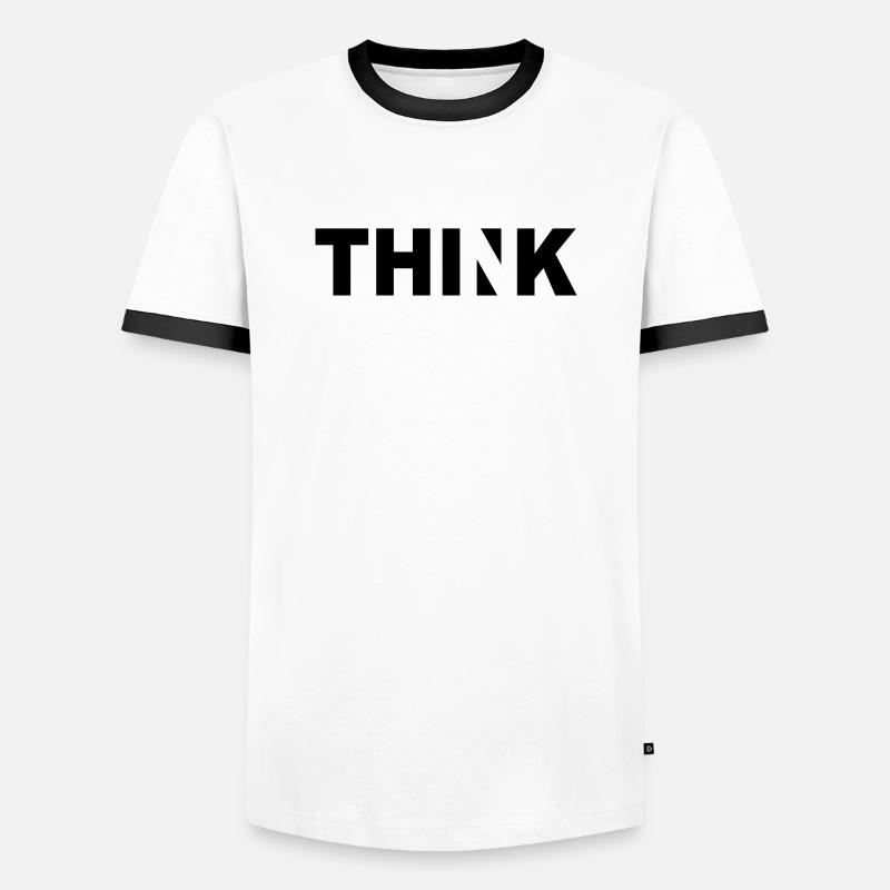 Think - Men's Ringer Shirt - white/black