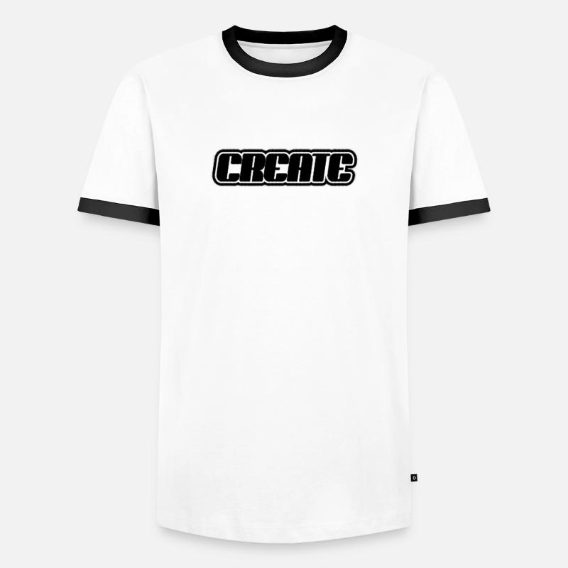 Create Schriftzug - Männer Kontrast-T-Shirt - Weiß/Schwarz