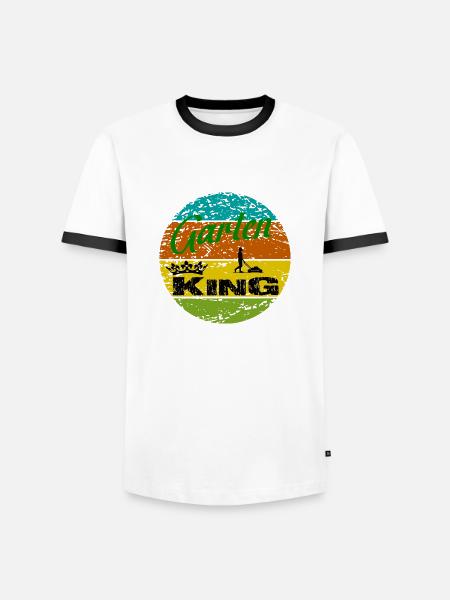 Garten - Männer Kontrast-T-Shirt - Weiß/Schwarz