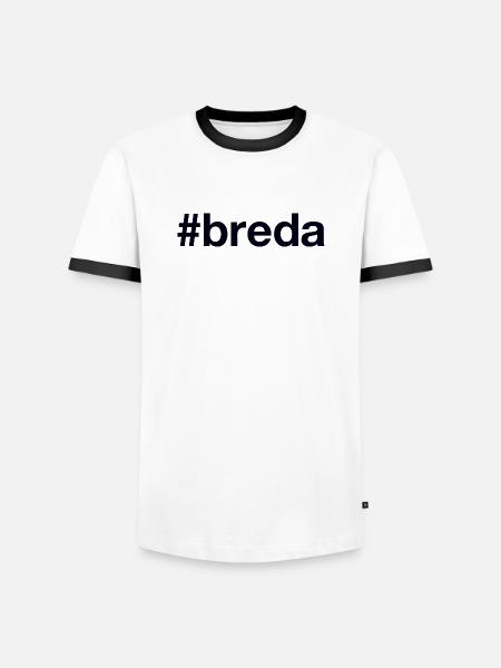 BREDA Nederland Niederlande - Mannen contrastshirt - wit/zwart