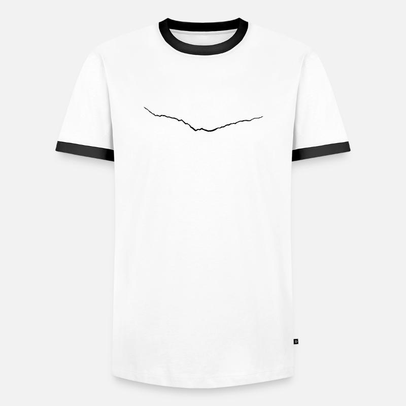 Crack - Männer Kontrast-T-Shirt - Weiß/Schwarz