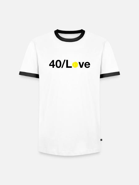 Tennis Tennis Game - Men's Ringer Shirt - white/black