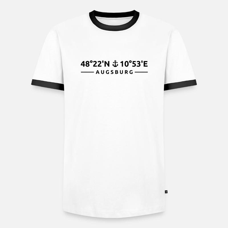 Augsburg - Men's Ringer Shirt - white/black