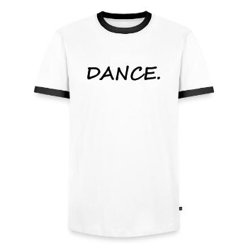 Dance - Men's Ringer Shirt - white/black - Front - AI Model Female 172 light (172cm) & AI Model Male 178 dark (178cm)