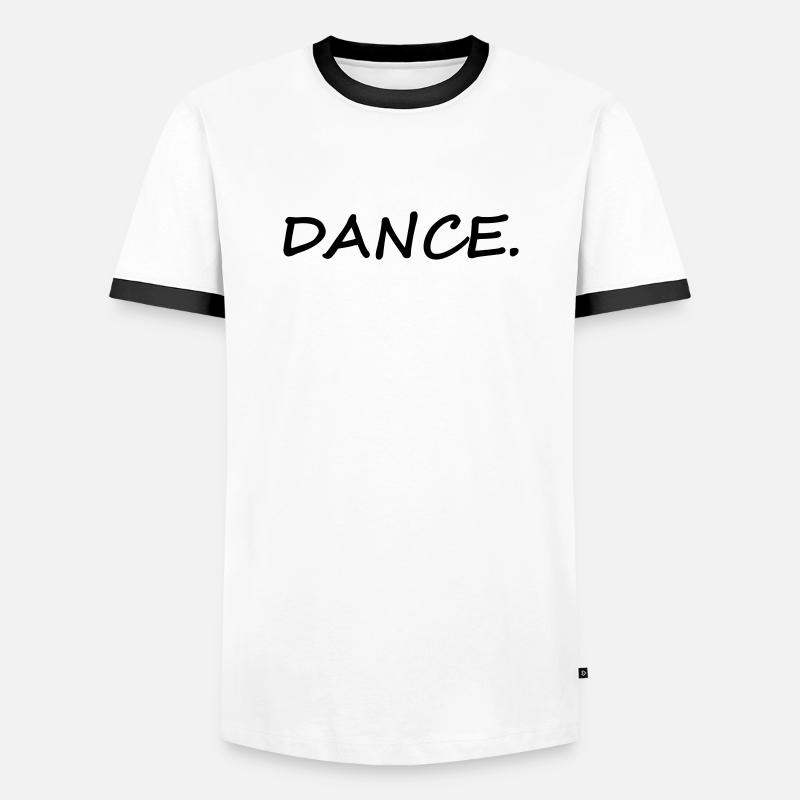 DANCE - Männer Kontrast-T-Shirt - Weiß/Schwarz