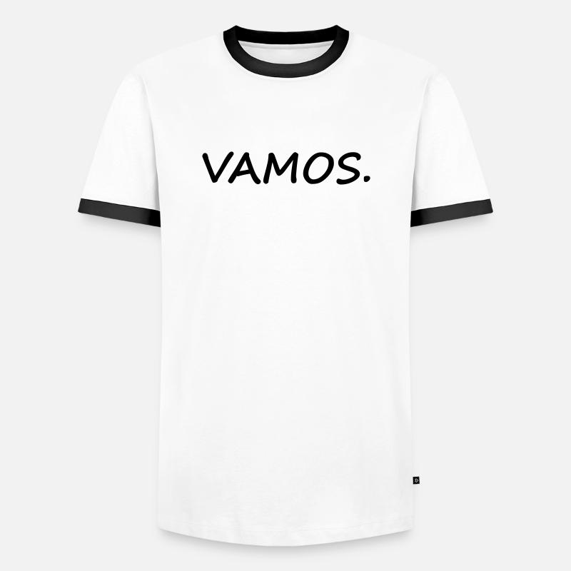 Vamos - Men's Ringer Shirt - white/black