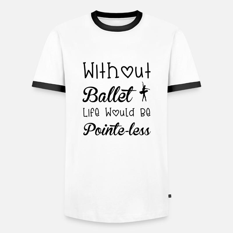Ballet - Men's Ringer Shirt - white/black