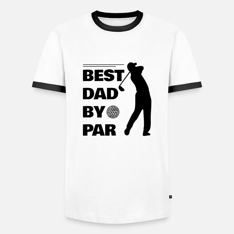 Golf - Männer Kontrast-T-Shirt - Weiß/Schwarz