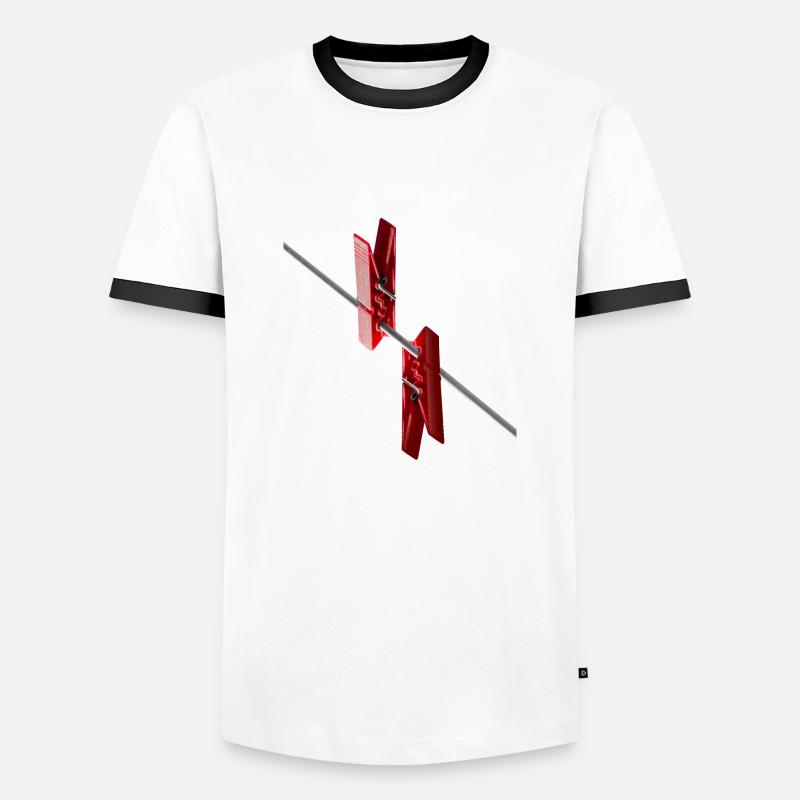 Points of view - Men's Ringer Shirt - white/black