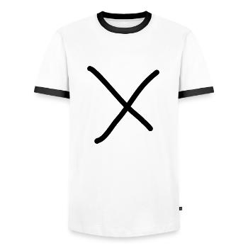 Kreuze - Männer Kontrast-T-Shirt - Weiß/Schwarz - Vorne - AI Model Female 172 light (172cm) & AI Model Male 178 dark (178cm)
