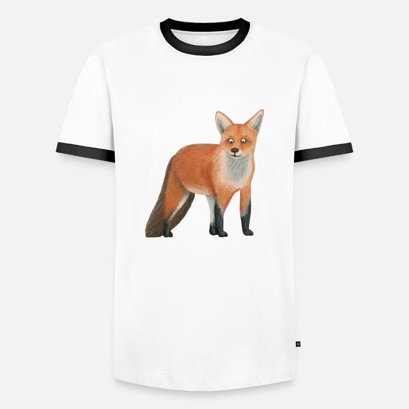 small tortoiseshell - Men's Ringer Shirt - white/black