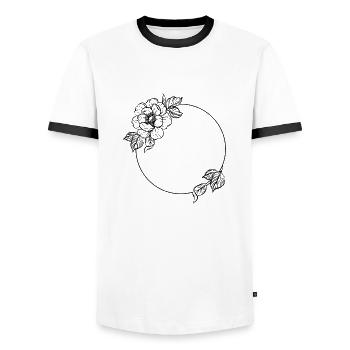 Florist Blume Pflanze Natur Gärtner - Männer Kontrast-T-Shirt - Weiß/Schwarz - Vorne - AI Model Female 172 light (172cm) & AI Model Male 178 dark (178cm)
