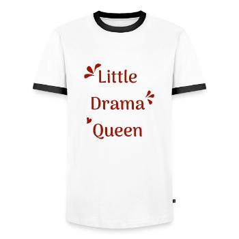 Little Drama Queen - Männer Kontrast-T-Shirt - Weiß/Schwarz - Vorne - AI Model Female 172 light (172cm) & AI Model Male 178 dark (178cm)