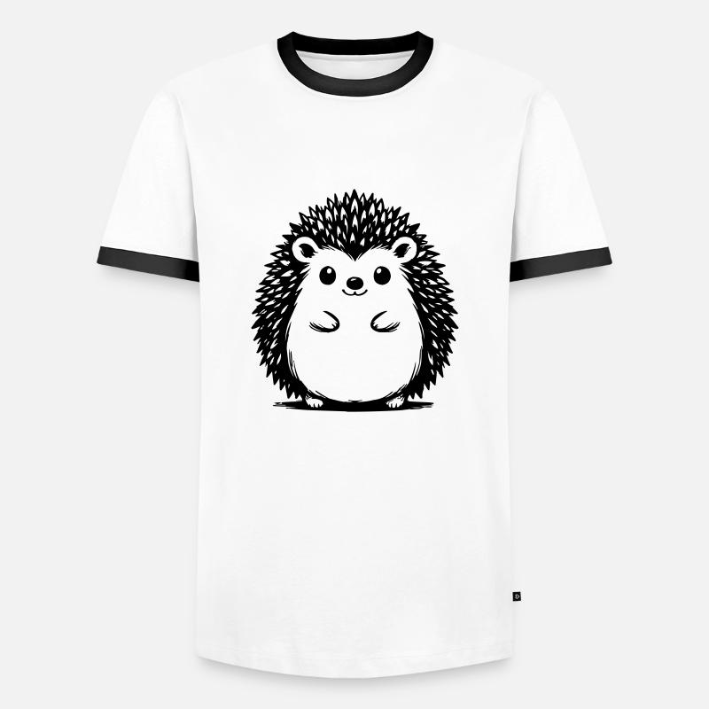 Hérisson - T-shirt contrasté Homme - blanc/noir