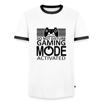 Gamer Jeu En Ligne Jeux Sur Ordinateur Arcade Neon - T-shirt contrasté Homme - blanc/noir - Devant - AI Model Female 172 light (172cm) & AI Model Male 178 dark (178cm)