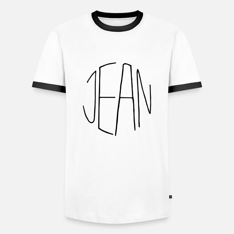 Jean - Men's Ringer Shirt - white/black