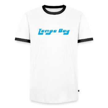 Tampa Bay USA - Men's Ringer Shirt - white/black - Front - AI Model Female 172 light (172cm) & AI Model Male 178 dark (178cm)