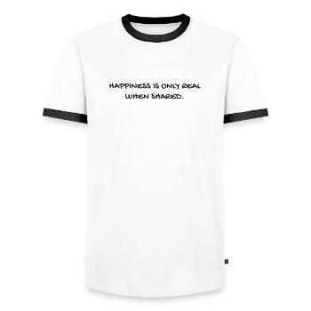 Cinema / Film / Zitat / TV-Serie - Männer Kontrast-T-Shirt - Weiß/Schwarz - Vorne - AI Model Female 172 light (172cm) & AI Model Male 178 dark (178cm)