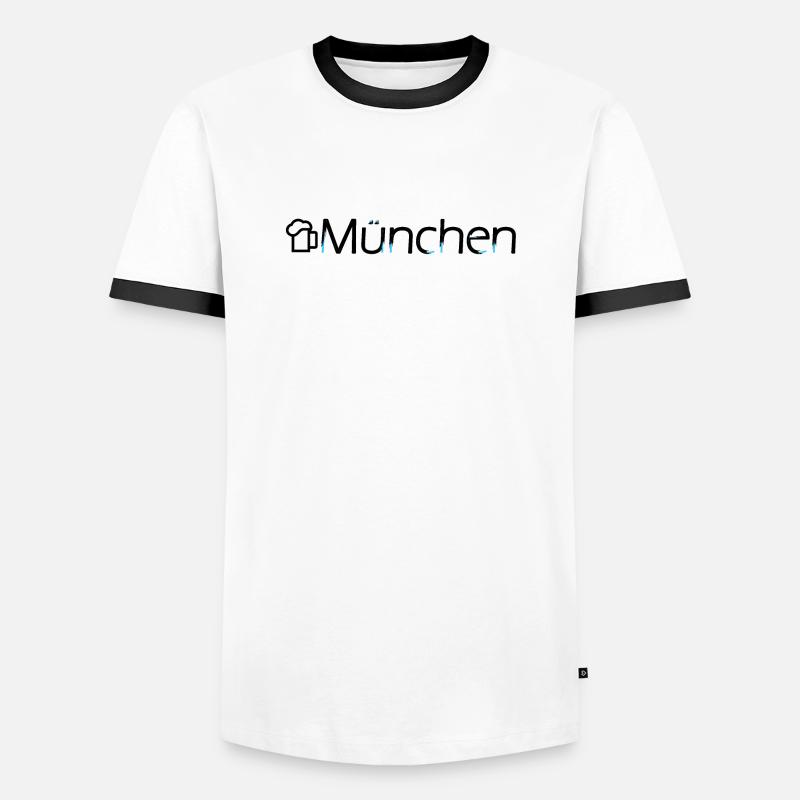 Farbexplosion Tuschezeichnung - Männer Kontrast-T-Shirt - Weiß/Schwarz
