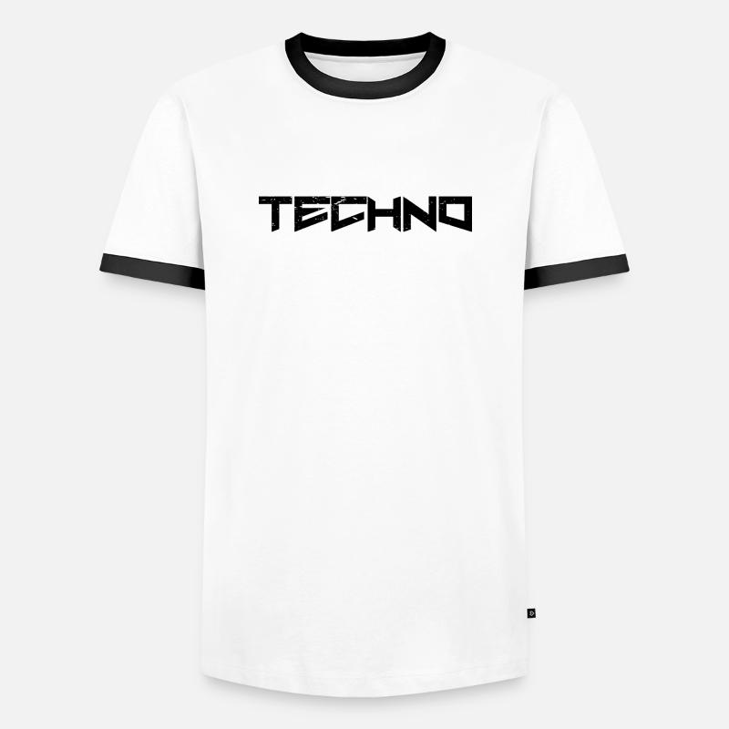 Techno - T-shirt contrasté Homme - blanc/noir
