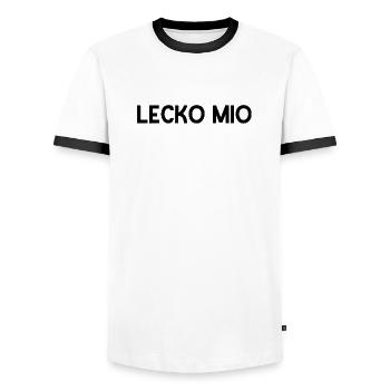 Lecko Mio lustige Sprüche Humor - Männer Kontrast-T-Shirt - Weiß/Schwarz - Vorne - AI Model Female 172 light (172cm) & AI Model Male 178 dark (178cm)