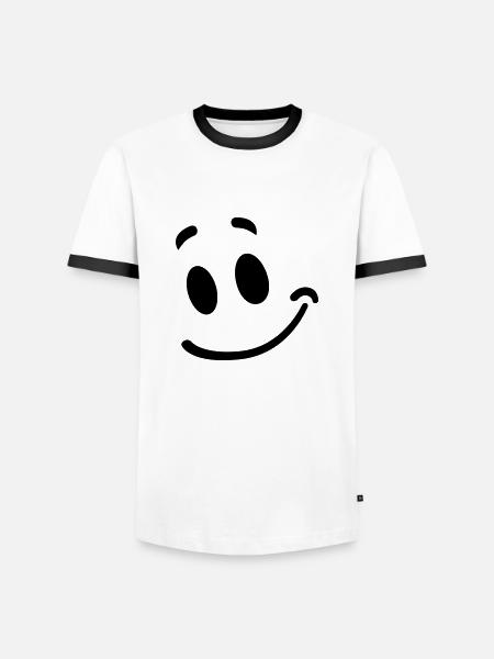 Lachgesicht - Men's Ringer Shirt - white/black