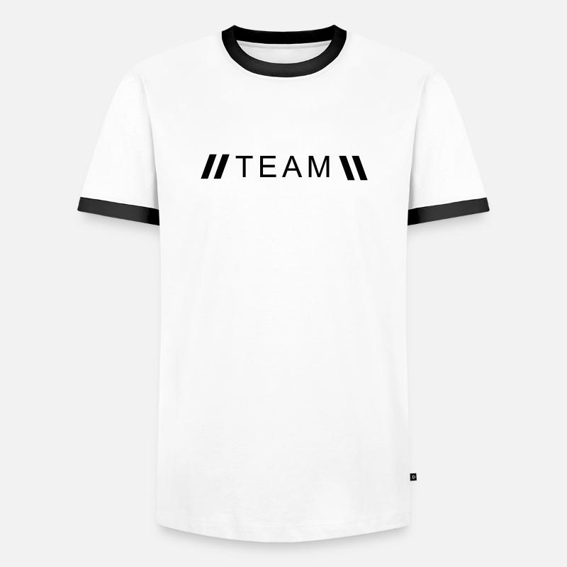 Style Team - Männer Kontrast-T-Shirt - Weiß/Schwarz