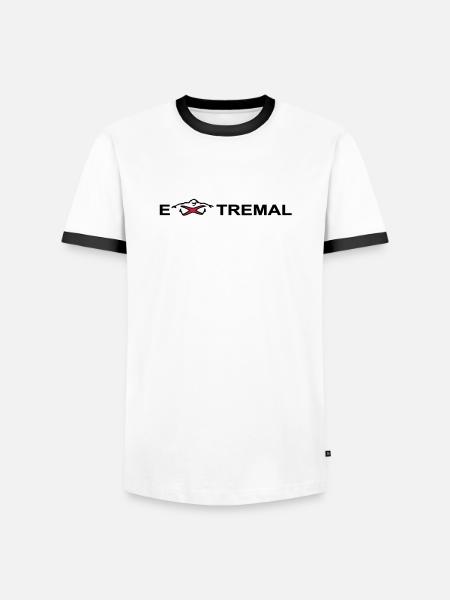 extremal - T-shirt contrasté Homme - blanc/noir