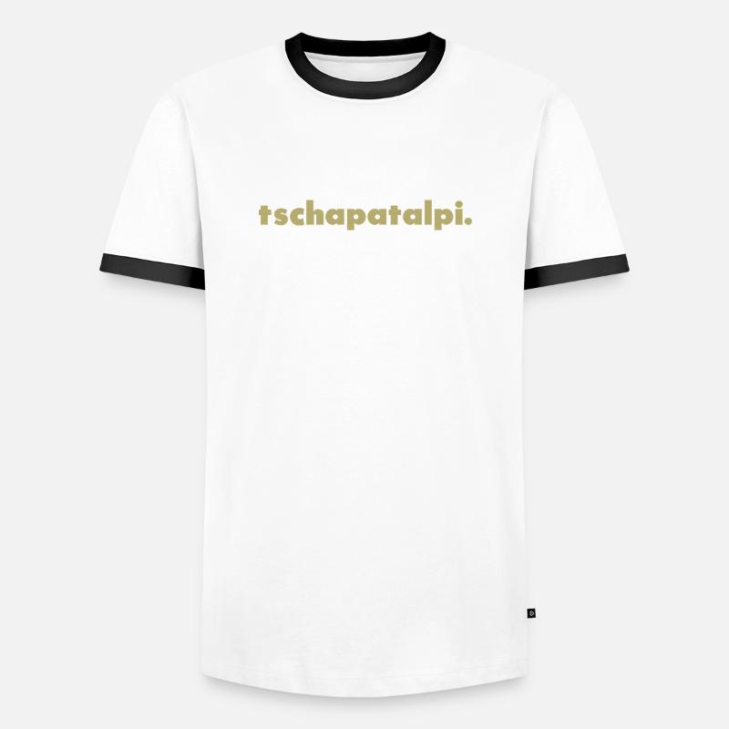 tschapatalpi. - Männer Kontrast-T-Shirt - Weiß/Schwarz