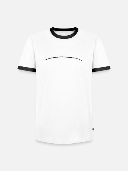 coup de pinceau rayé ligne - T-shirt contrasté Homme - blanc/noir