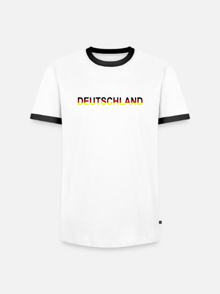 Germany Design - Men's Ringer Shirt - white/black
