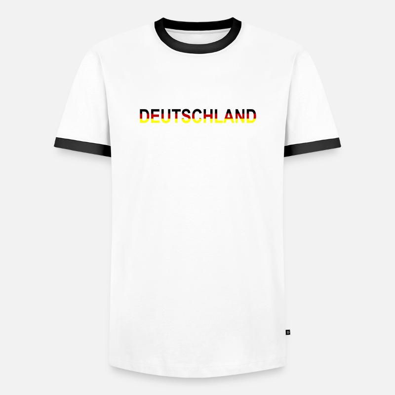 Germany Design - Men's Ringer Shirt - white/black