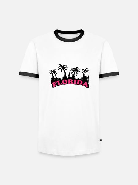 florida - T-shirt contrasté Homme - blanc/noir