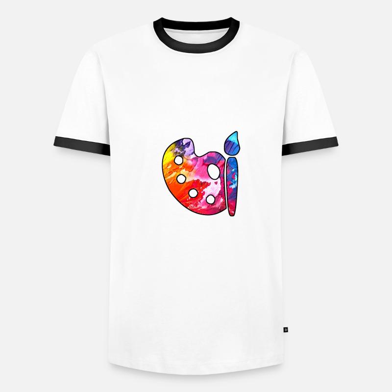 painter - Men's Ringer Shirt - white/black