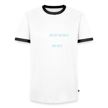Bester Pfarrer Pastor Priester Katholisch Abschied - Männer Kontrast-T-Shirt - Weiß/Schwarz - Vorne - AI Model Female 172 light (172cm) & AI Model Male 178 dark (178cm)
