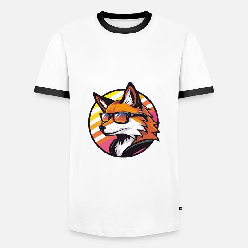 Fox Comic Cool Summer - Men's Ringer Shirt - white/black