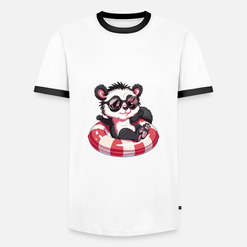 Stinktier Comic Cool - Männer Kontrast-T-Shirt - Weiß/Schwarz