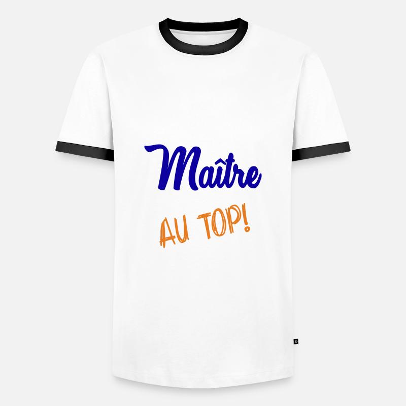 MASTER - Men's Ringer Shirt - white/black