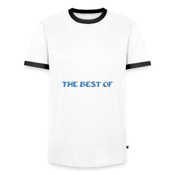 MAMA. MUTTERTAG. SCHÖNEN MUTTERTAG. - Männer Kontrast-T-Shirt - Weiß/Schwarz - Vorne - AI Model Female 172 light (172cm) & AI Model Male 178 dark (178cm)